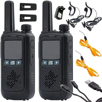 Lot de 2 Talkies-Walkies. 16 canaux. Portée maximale: 8 km en champ li - Photo 1