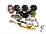 a lot of assorted items on a white surface