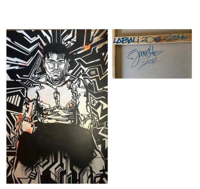 un dessin représentant un homme tenant une batte de baseball, à côté d'un dessin représentant un homme tenant une batte de baseball