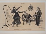 an image of a drawing of a woman in a dress and a man in a tuxedo
