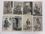 several old black and white photographs of men and women and children