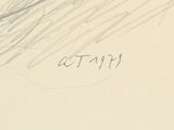 a drawing of a bird with a long tail