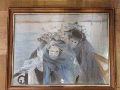 Pastel "Carnaval de Venise" 59x79 cm