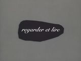a black and white photo of a sign that says regarder et tire
