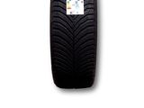 a close up of a car tire on a white background