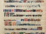 a picture of a wall hanging with stamps on it