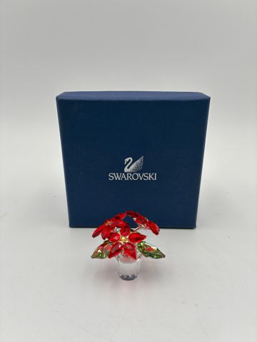 SWAROVSKI – Bouchon de carafon en cristal a décors de fleur. Avec...