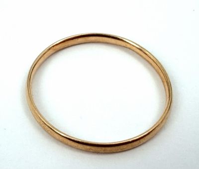 an image of a close up of a gold ring on a white surface