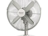 une image représentant un ventilateur blanc posé sur un support métallique