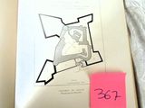 a piece of paper with a drawing of a map on it