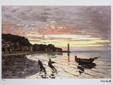 un tableau représentant deux personnes sur la plage, au bord de l'eau