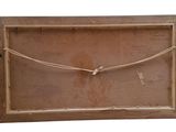a picture of an old wooden frame with a rope on it