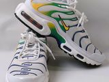 nike air max plus white / green / yellow / blue