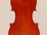 an old violin with a wooden back and a long neck