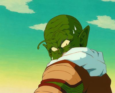 dragon ball gohan in the sky with clouds in the background