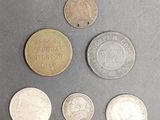 five different types of coins on the table