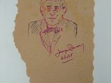 an image of a drawing of a man with a bow tie