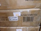 several boxes are stacked on top of each other in a warehouse