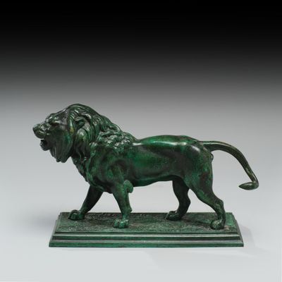 D'après Antoine Louis BARYE (1796-1875) Lion qui marche - Photo 1