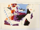 a picture of a couple of paintings on a table