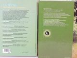 the back cover of a book with a picture of a woman in a park