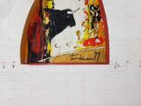a painting of a bull on the wall of a building