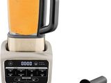 a blender that is sitting next to a blender with a blender in it