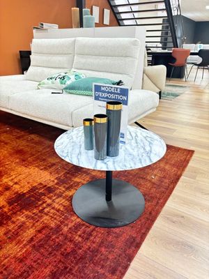 Petite table basse MOBILIER DE FRANCE plateau blanc en métal… - Photo 1