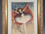an image of a painting of a ballerina in a gold frame