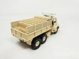 a toy truck that is sitting on a white surface
