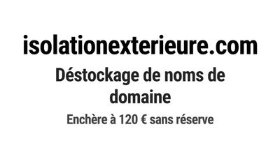 Nom de domaine isolationexterieure.