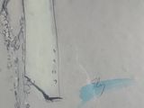 a drawing of a woman in a wedding dress and veil