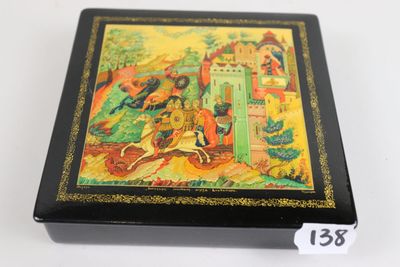 a picture of a box with a painting on it
