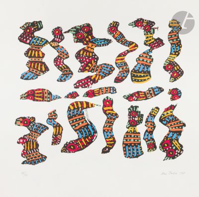 an image of a drawing of a group of cats in different colors