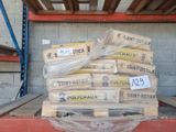 a pallet full of packages on a pallet in a warehouse
