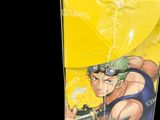 anime card game box with a picture of a man with goggles on his head