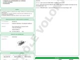 a green and white document with a picture of a plane on it