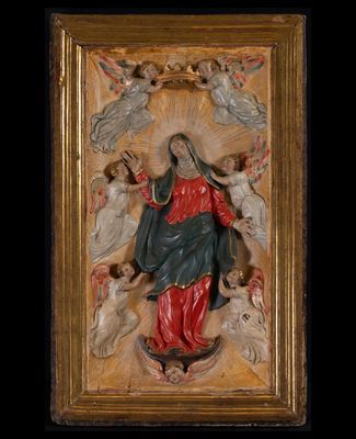 Nouveau relief espagnol du Couronnement de la Vierge, XVIIIe…