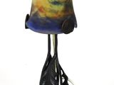 a lamp that is sitting on top of a table