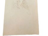 an old piece of paper with a drawing of two birds on it
