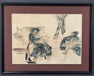 une image représentant un dessin d'un homme et d'une femme jouant avec un cerf-volant