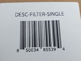 a close up of a box with a barcode on it