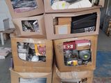 boxes stacked on top of each other in a warehouse