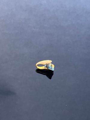 a leaf floating in the water on the surface of the water