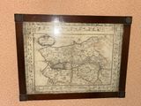 a picture of a picture of a map on the wall
