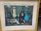 a picture of a painting of a still life with a pitcher