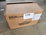 a cardboard box that is sitting on the ground