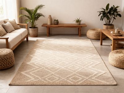 Lot DE 36 Tapis 100x150cm Naturel Polypropylene