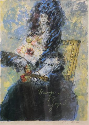 Théo TOBIASSE (d’après) « Hommage à Goya ». Estampe. Signée en ba...