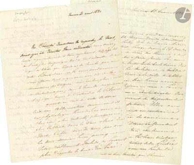 two letters from a letter written in french to a man